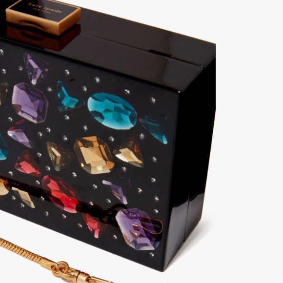 NWT! kate spade Sweet Treats Jeweled Resin Clutch - Picture 6 of 14